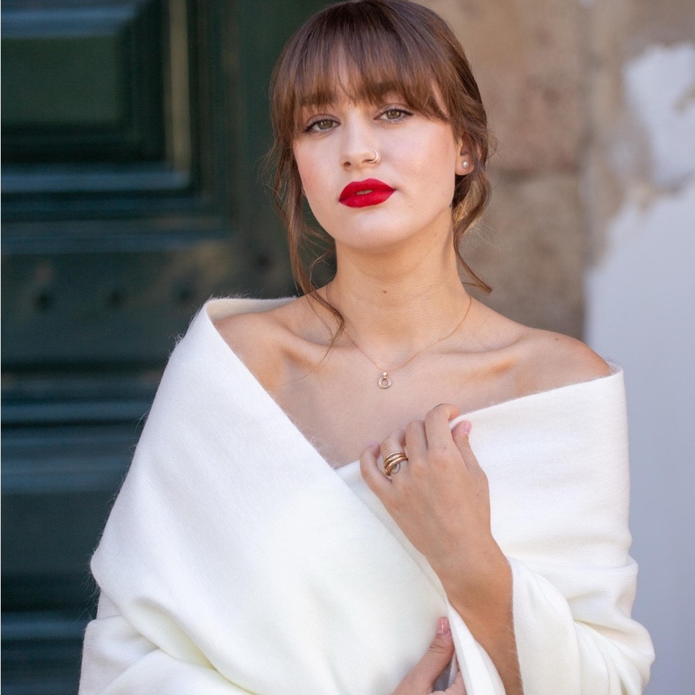 Ivory Alpaca Wedding Shawl | Bridal Cover Up | Bridal Wrap